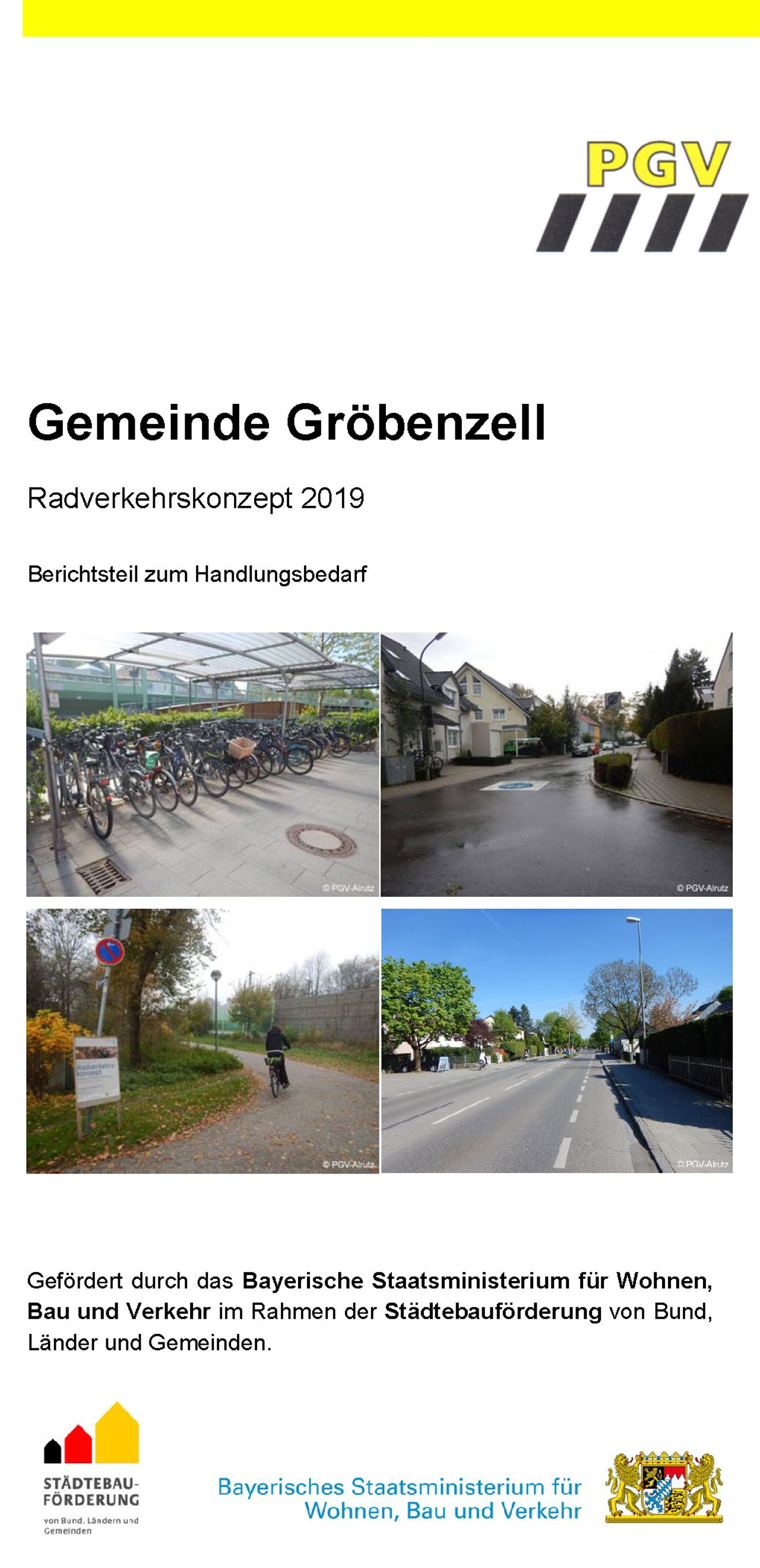 Radverkehrskonzept Titelseite des Radverkehrskonzepts vom Juni 2019