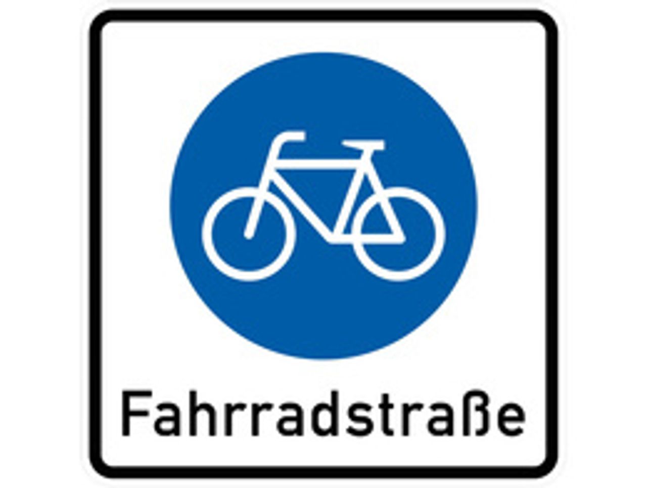 Straßenschild für Fahrradstraßen Straßenschild für Fahrradstraßen