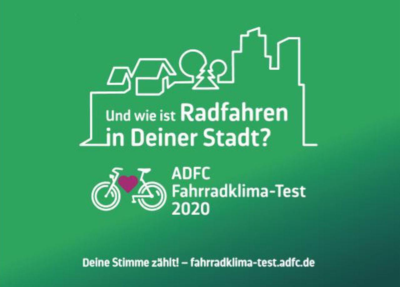 Banner zum Fahrradklima-Test 2020