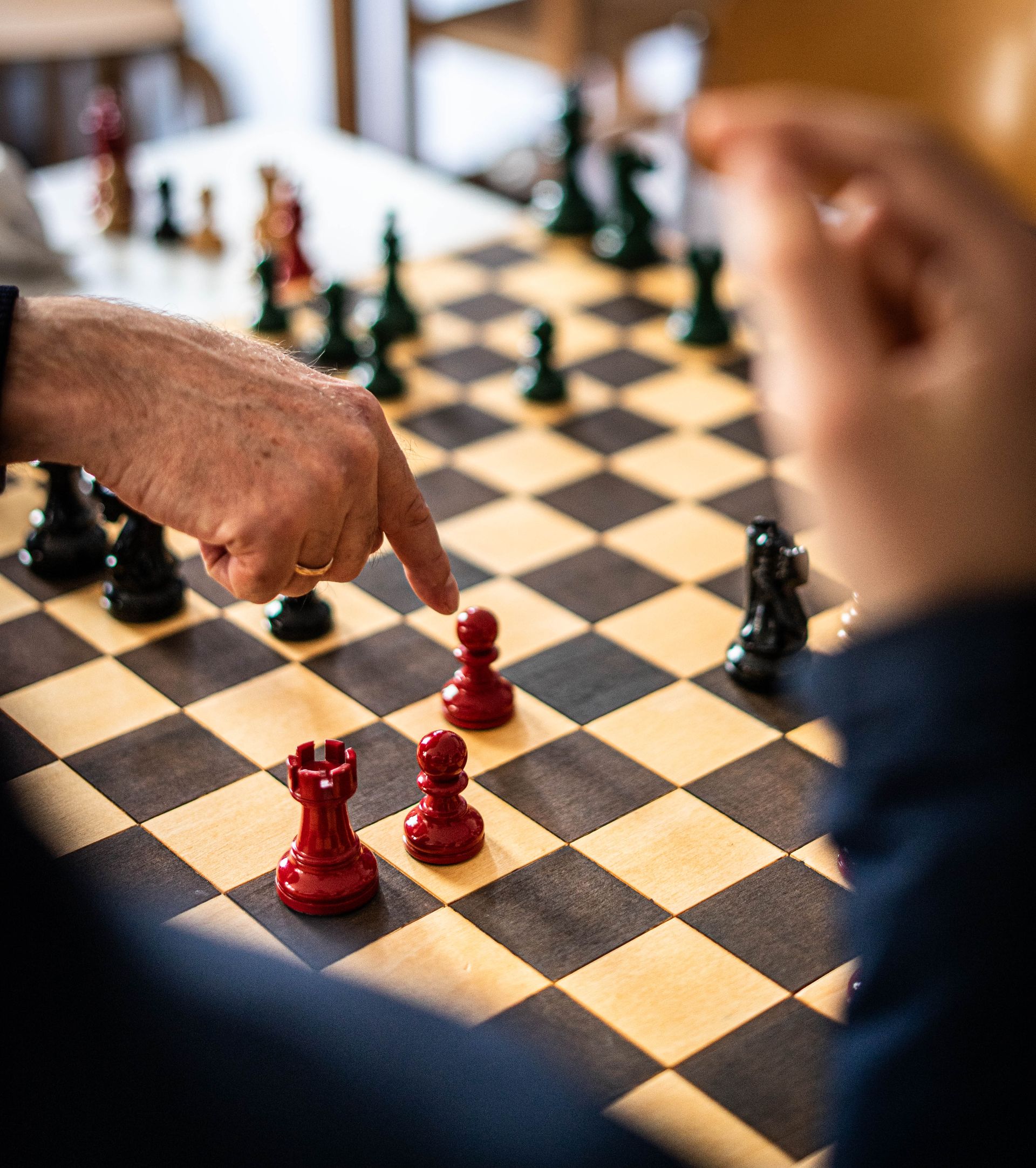 Quaternity-Spielbrett in Nahaufnahme