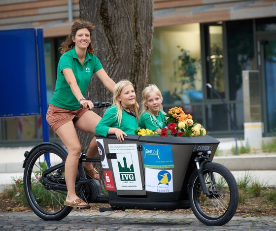 Das Lastenrad im Einsatz