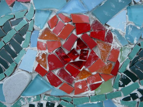 Rose in Mosaiksteinen