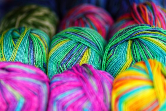 Bunte Wolle