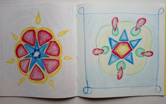 selbstgemalte Mandala Bilder