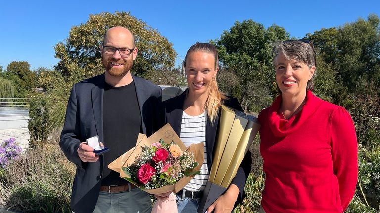 Erster Bürgermeister Dr. Daniel Holmer mit Sandra Ittlinger und Dritter Bürgermeisterin Claudia O’Hara-Jung (v.l.n.r.)